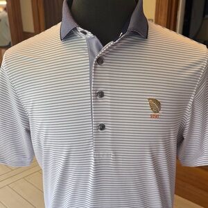 Greyson White and Purple Striped Polo Shirt